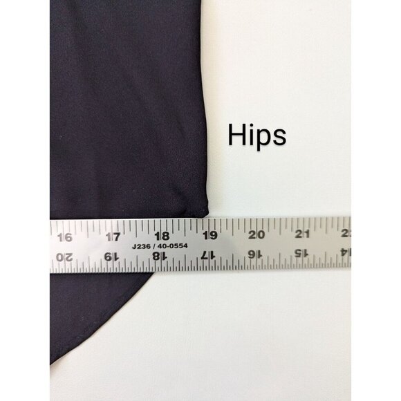 Ann Taylor Chiffon And Jersey Half Button Down Blouse Top Black Size XS - Picture 7 of 10